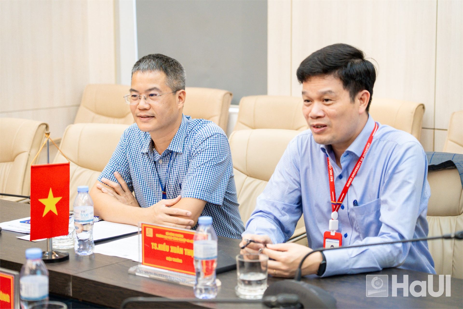 TS. Kiều Xuân Thực - Hiệu trưởng HaUI phát biểu tại buổi làm việc