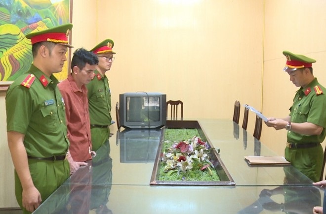 Đối tượng Đào Văn Thành trước Cơ quan Cảnh sát điều tra Đối tượng Đào Văn Thành trước Cơ quan Cảnh sát điều tra