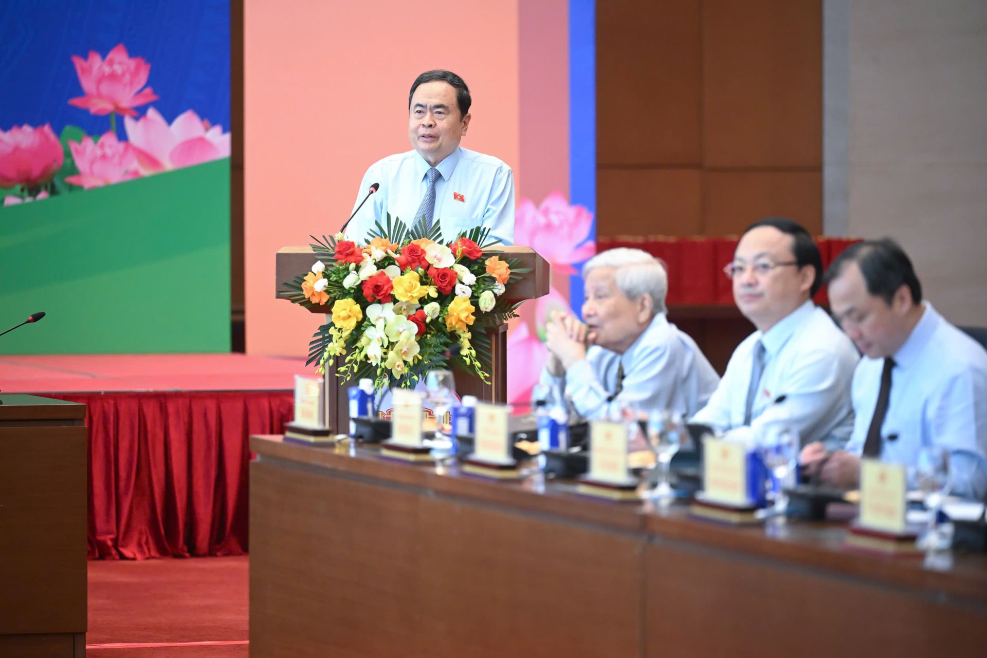Chủ tịch Quốc hội Trần Thanh Mẫn phát biểu tại cuộc gặp mặt Chủ tịch Quốc hội Trần Thanh Mẫn phát biểu tại cuộc gặp mặt
