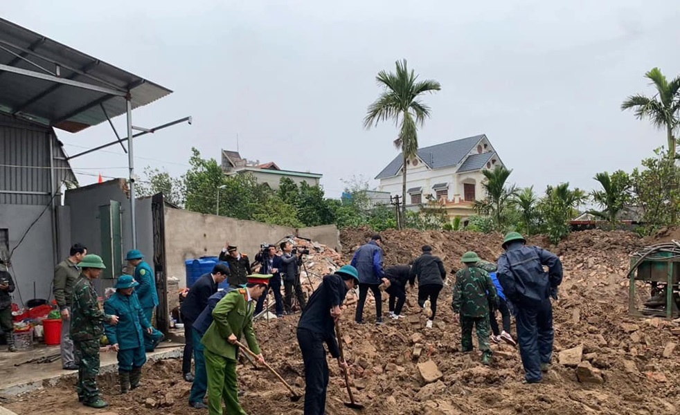 Các lực lượng tham gia chương trình xóa nhà tạm, dột nát tại Hải Dương