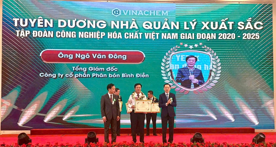 Ông Ngô Văn Đông được vinh danh Nhà lãnh đạo xuất sắc của Tập đoàn Hóa chất Việt Nam giai đoạn 2020-2025