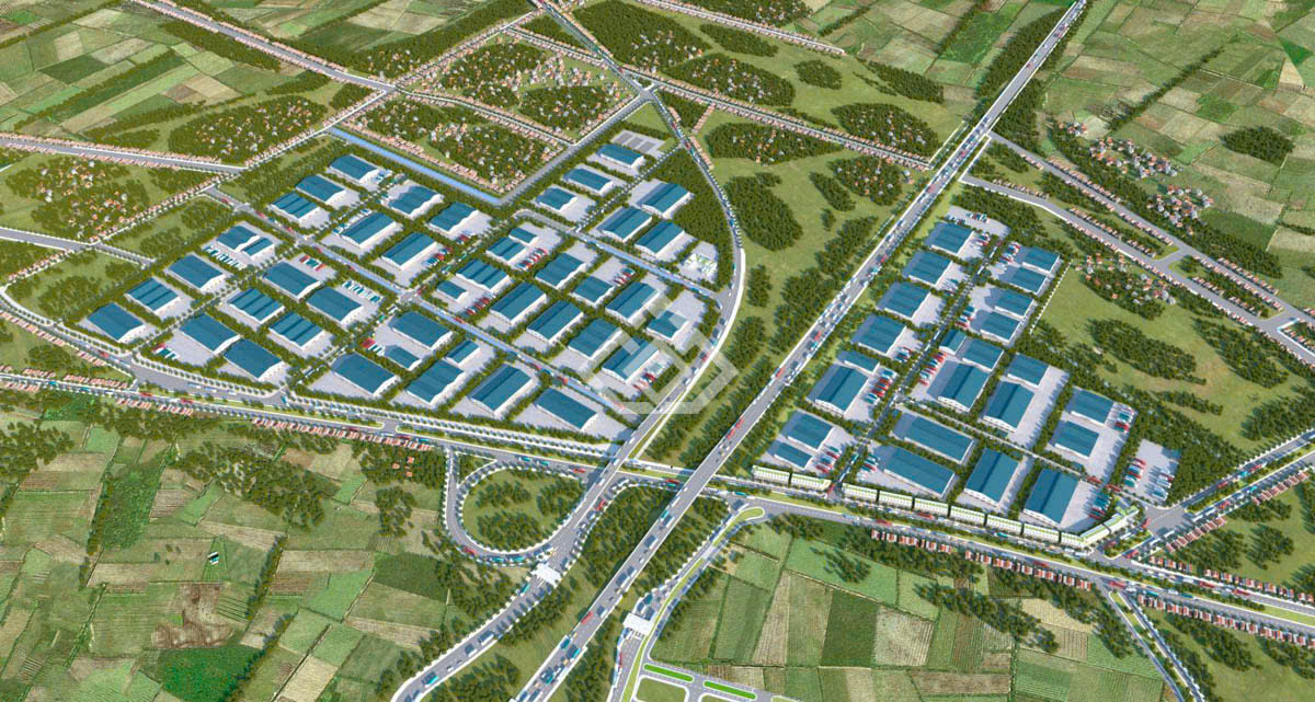 Phối cảnh Dự án Khu công nghiệp Hồng Tiến, huyện Ý Yên, Nam Định