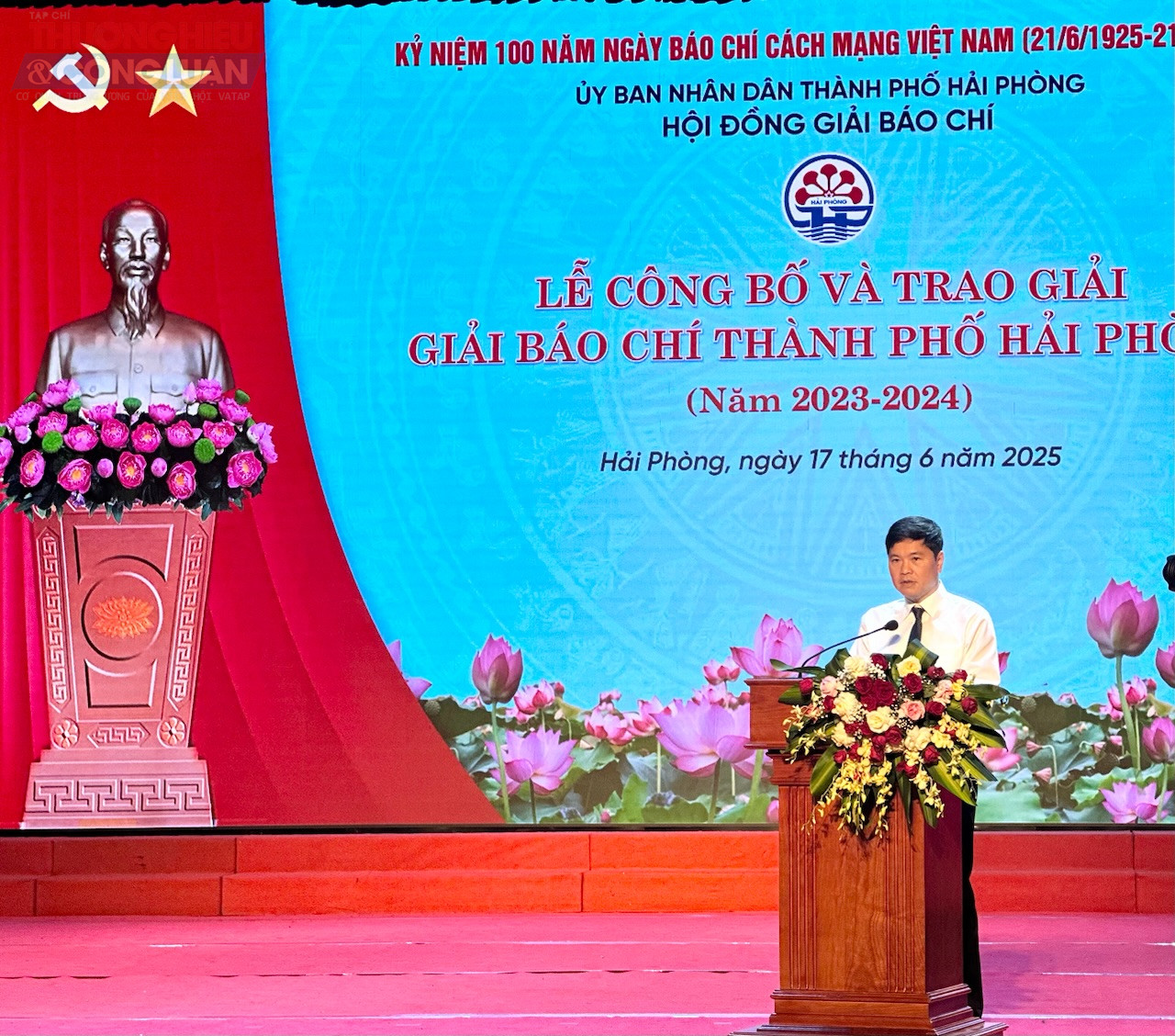 Đồng chí Hoàng Minh Cường, PCT UBND TP. Hải Phòng phát biểu tại buổi lễ Đồng chí Hoàng Minh Cường, PCT UBND TP. Hải Phòng phát biểu tại buổi lễ