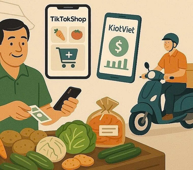 Tiểu thương chợ truyền thống có thêm "cẩm nang số hóa" để tự tin bán hàng trực tuyến