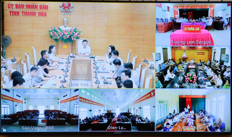 Thanh Hóa vận hành thử nghiệm hội nghị giao ban trực tuyến công tác xóa nhà tạm, nhà dột nát