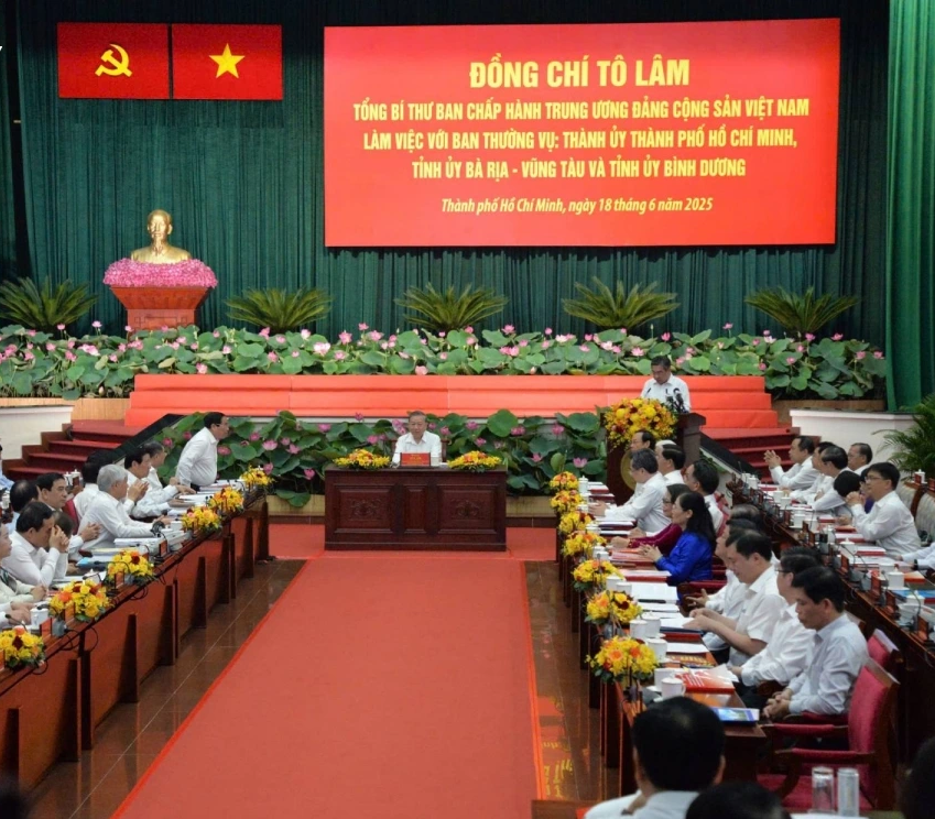 Tổng Bí thư Tô Lâm làm việc với TP. Hồ Chí Minh, Bình Dương và Bà Rịa Vũng Tàu