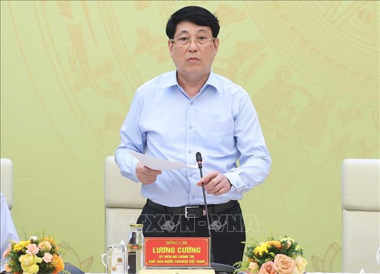 Chủ tịch nước Lương Cường phát biểu tại hội nghị - Ảnh: TTXVN Chủ tịch nước Lương Cường phát biểu tại hội nghị - Ảnh: TTXVN
