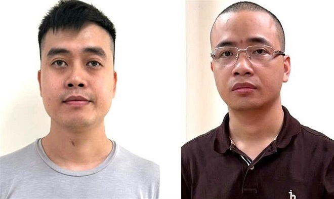 Các đối tượng: Hoàng Quang Thịnh (bên trái) và La Khắc Minh Các đối tượng: Hoàng Quang Thịnh (bên trái) và La Khắc Minh