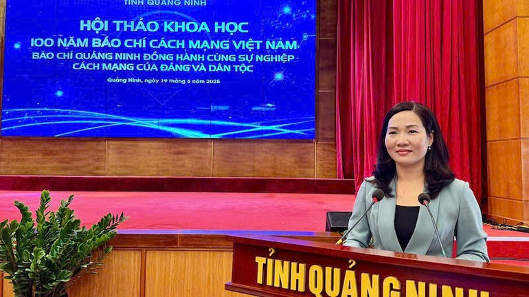 Bà Nguyễn Thị Hạnh, Phó Chủ tịch UBND tỉnh Quảng Ninh, kết luận hội thảo.