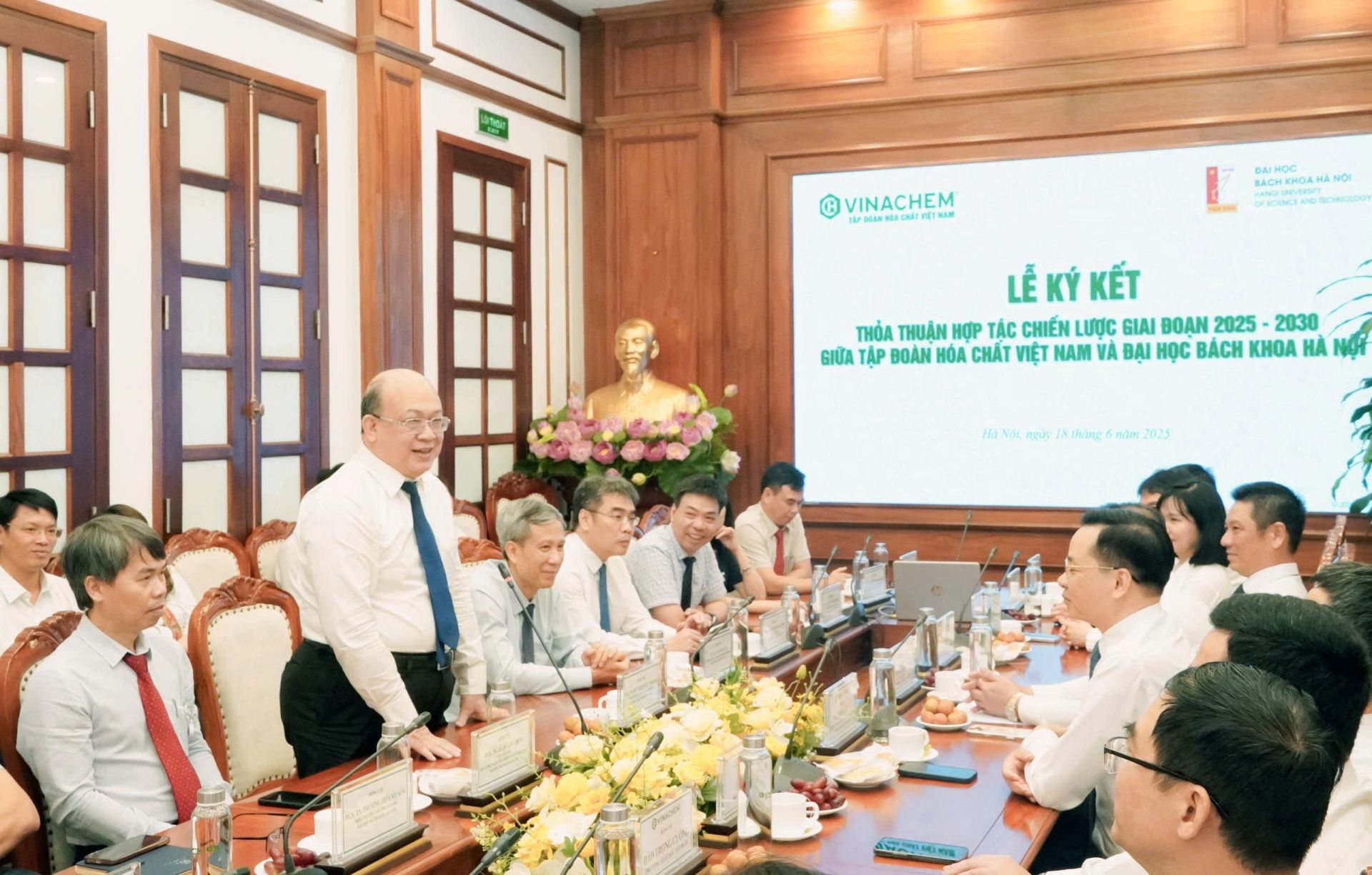 PGS.TS. Huỳnh Quyết Thắng – Giám đốc Đại học Bách khoa Hà Nội phát biểu