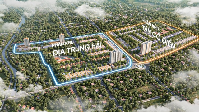Dự án được quy hoạch gồm 2 phân khu: Phong cách Địa Trung Hải phóng khoáng và Tân cổ điển sang trọng. Dự án được quy hoạch gồm 2 phân khu: Phong cách Địa Trung Hải phóng khoáng và Tân cổ điển sang trọng.