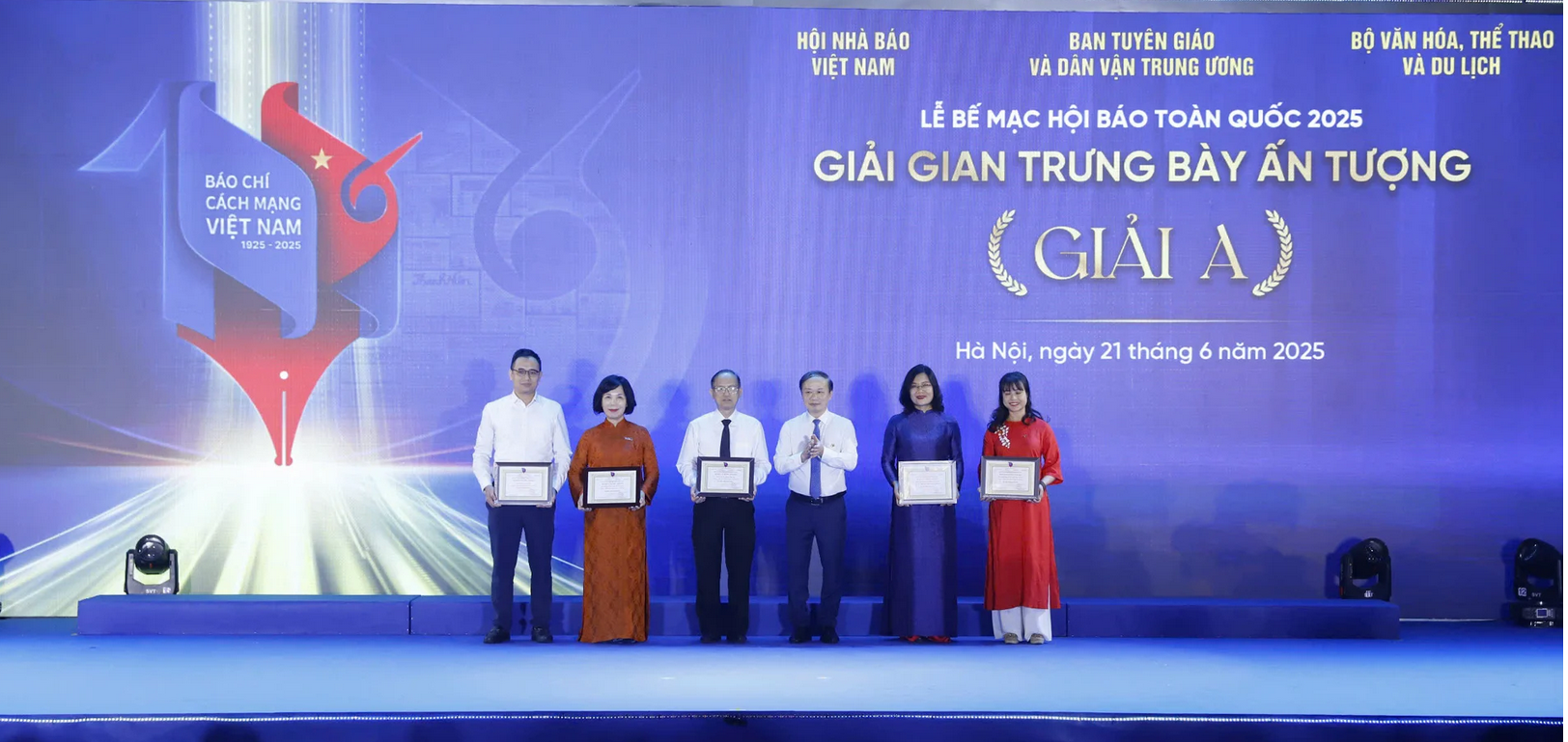 Trong khuôn khổ Hội Báo toàn quốc 2025, Ban Tổ chức và Hội đồng Giải thưởng đã bình chọn và quyết định trao 5 Giải A, 7 Giải B, 16 Giải C, 19 Giải khuyến khích cho 