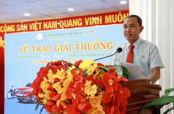 Ông Lê Đức Tiến - Phó TGĐ Công ty Yến sào Khánh Hòa phát biểu Ông Lê Đức Tiến - Phó TGĐ Công ty Yến sào Khánh Hòa phát biểu