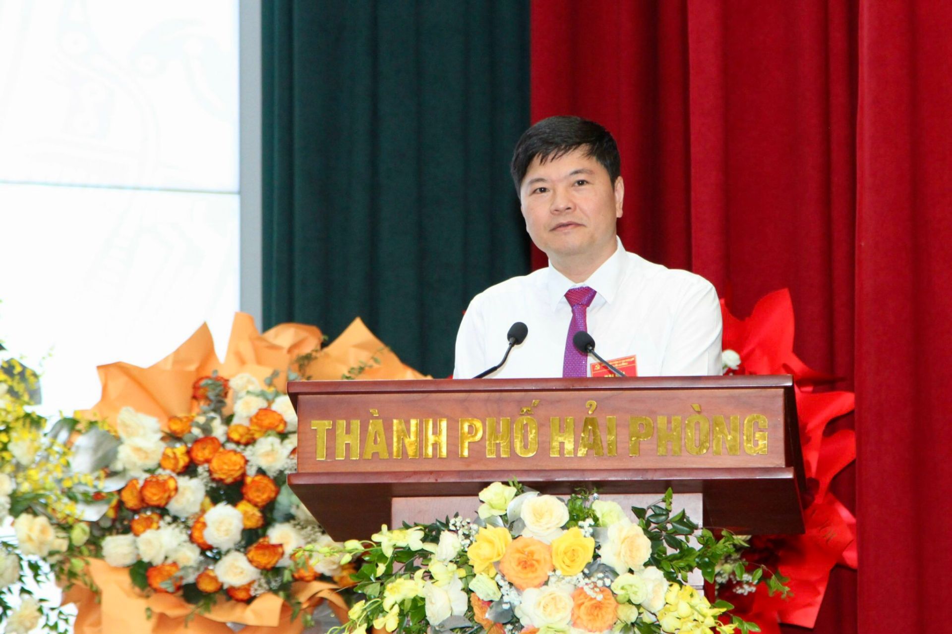 Phó Chủ tịch UBND thành phố Hoàng Minh Cường phát biểu chỉ đạo tại Đại hội.