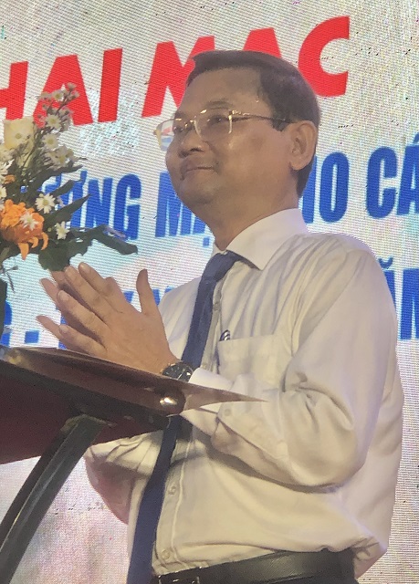 Ông Nguyễn Tự Công Hoàng phát biểu chào mừng Hội chợ. Ảnh: Viết Hiền