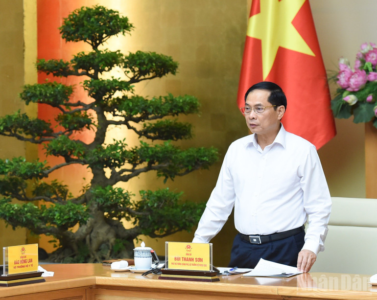 Phó Thủ tướng Bùi Thanh Sơn - Trưởng Ban Chỉ đạo 389 Quốc gia phát biểu tại Hội nghị. (Ảnh: TRẦN HẢI)