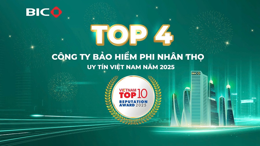 BIC lọt Top 4 công ty bảo hiểm phi nhân thọ uy tín