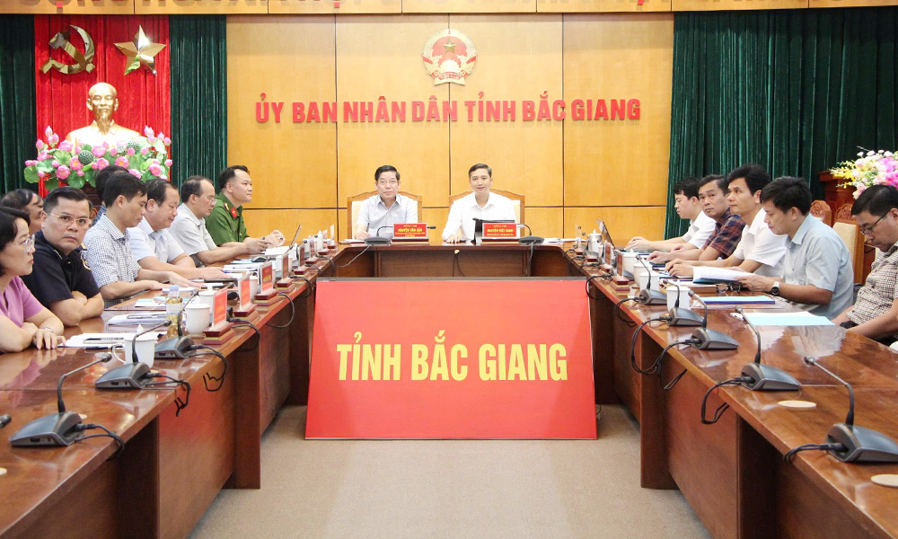 Quang cảnh điểm cầu Bắc Giang Quang cảnh điểm cầu Bắc Giang