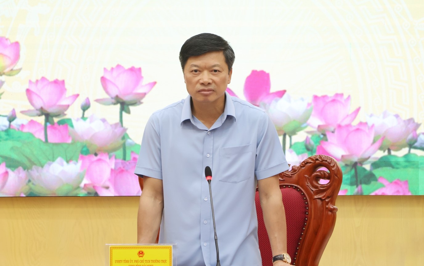 Phó Chủ tịch Thường trực UBND tỉnh Đào Quang Khải phát biểu kết luận tại điểm cầu Bắc Ninh. Phó Chủ tịch Thường trực UBND tỉnh Đào Quang Khải phát biểu kết luận tại điểm cầu Bắc Ninh.