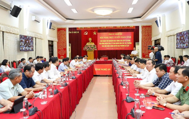 Nghệ An bố trí cán bộ chủ chốt làm Bí thư xã, phường sau sắp xếp đơn vị hành chính