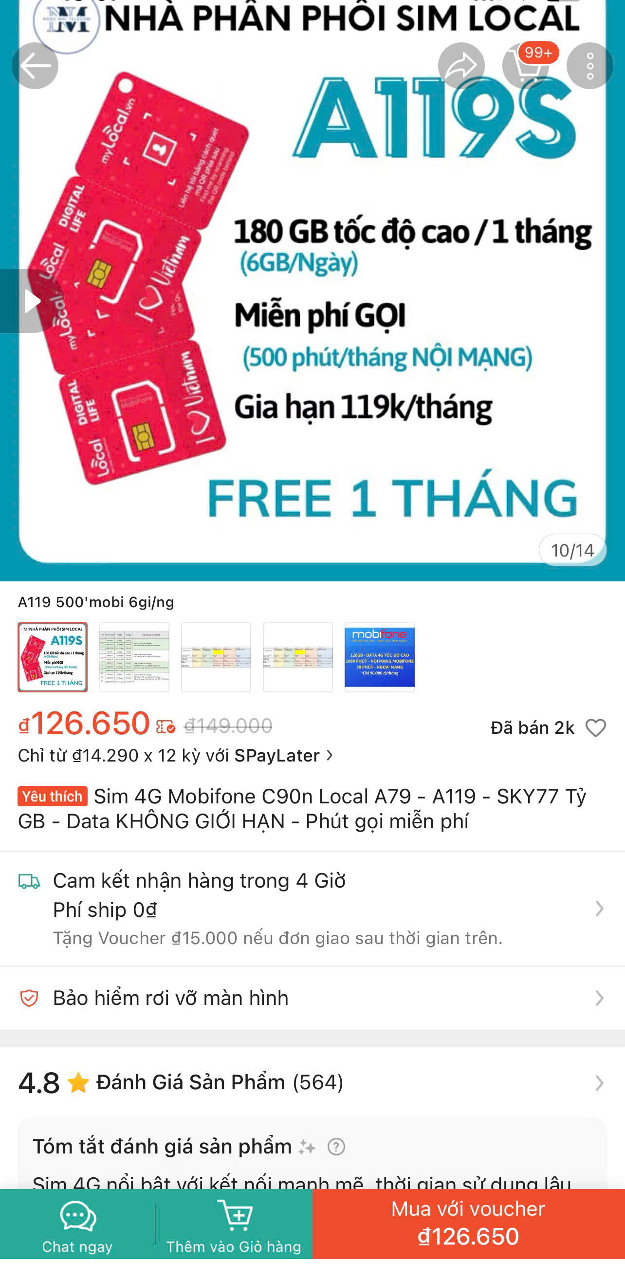 Chỉ hơn 100 ngàn là có data không giới hạn cho 1 năm