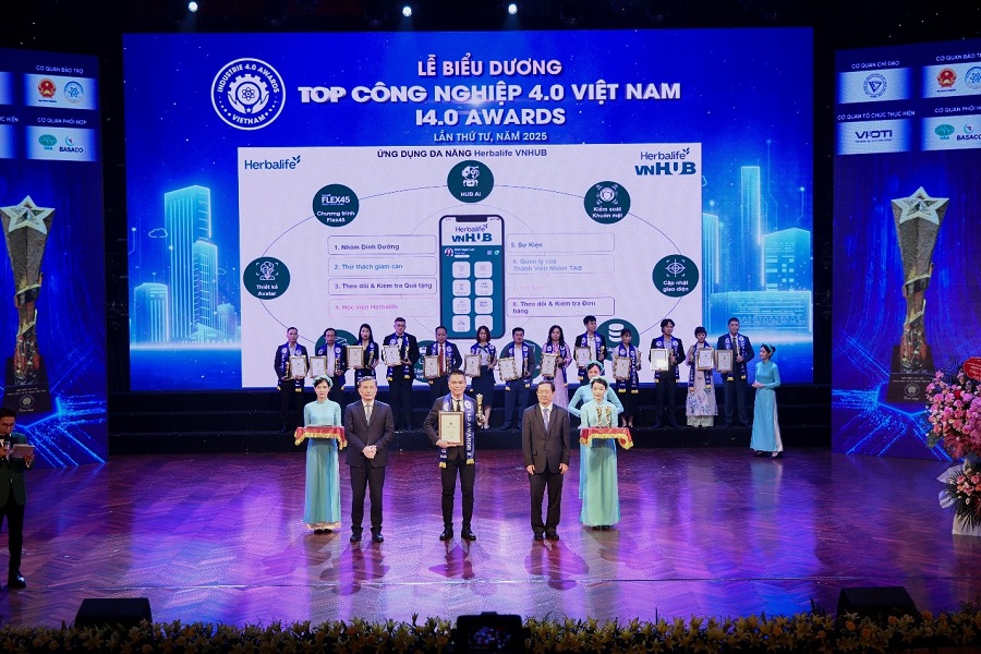 Herbalife tiếp tục được vinh danh tại Top công nghiệp 4.0 Việt Nam 2025