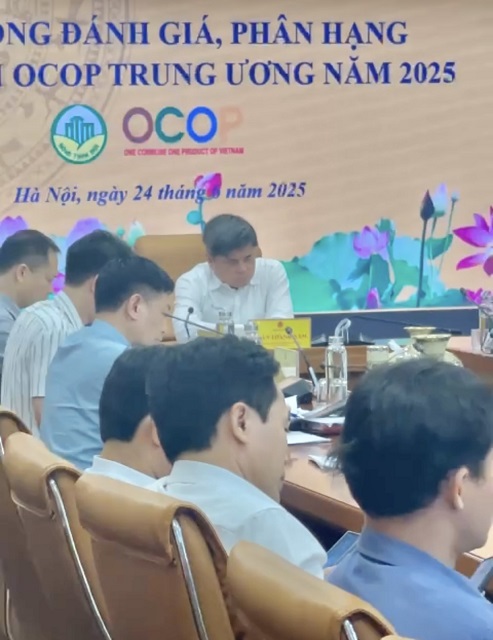 Quang cảnh Hội nghị “Đánh giá sản phẩm OCOP cấp quốc gia năm 2025”. Ảnh: Song Phạm.