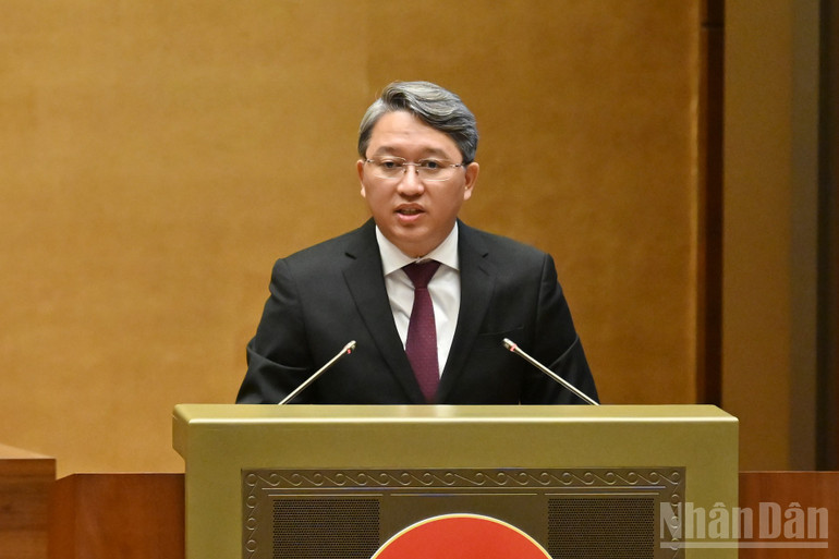 Bộ trưởng Tư pháp Nguyễn Hải Ninh. (Ảnh: THỦY NGUYÊN)