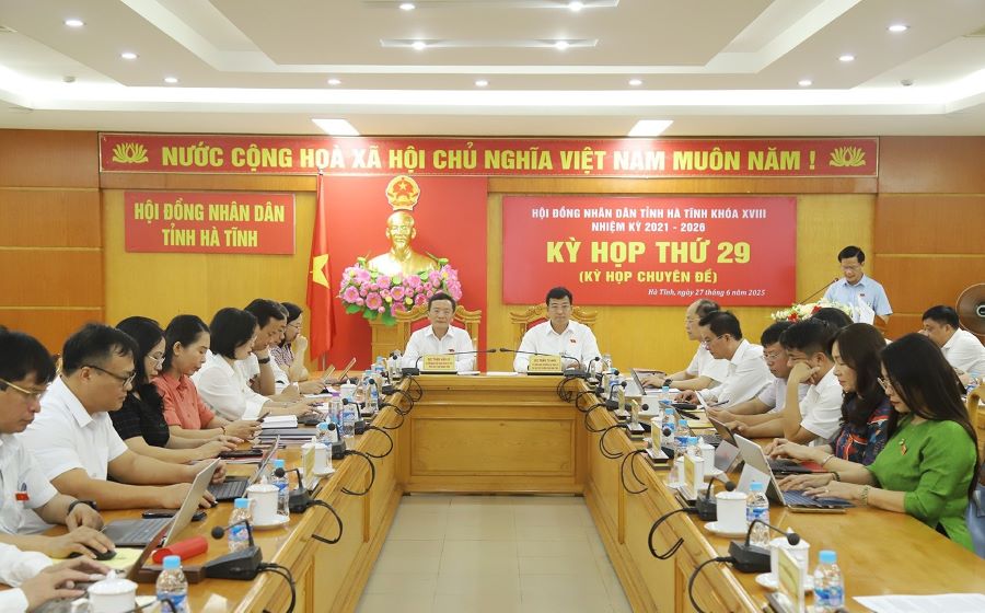 Kỳ họp thứ 29 HĐND tỉnh Hà Tĩnh.