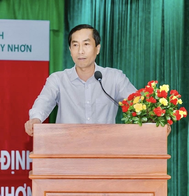 Ông Trần Hồng Nghiễm phát biểu tại Lễ Ký kết. Ảnh: V-H Ông Trần Hồng Nghiễm phát biểu tại Lễ Ký kết. Ảnh: V-H