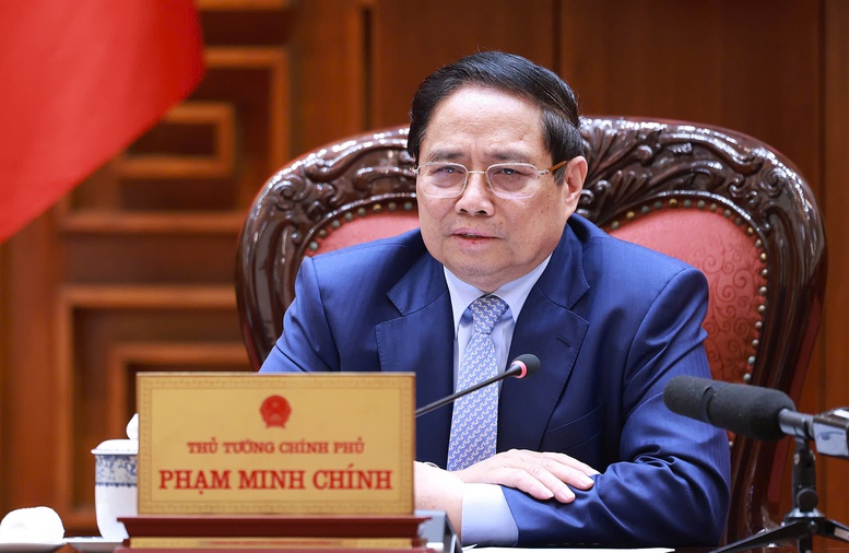 Thủ tướng Phạm Minh Chính nhận mạnh, chúng ta tiếp tục thúc đẩy hợp tác với tất cả các đối tác, trong đó có Hoa Kỳ; tiếp tục xem xét, giải quyết các quan tâm của phía Hoa Kỳ - Ảnh: VGP/Nhật Bắc