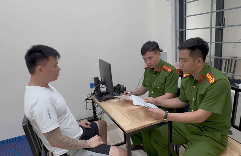 Đối tượng Lê Kim Thu tại Cơ quan điều tra