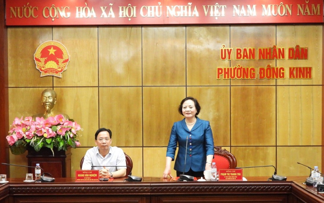 Đồng chí Phạm Thị Thanh Trà, Ủy viên Trung ương Đảng, Bộ trưởng Bộ Nội vụ phát biểu tại buổi kiểm tra, làm việc tại Lạng Sơn Đồng chí Phạm Thị Thanh Trà, Ủy viên Trung ương Đảng, Bộ trưởng Bộ Nội vụ phát biểu tại buổi kiểm tra, làm việc tại Lạng Sơn