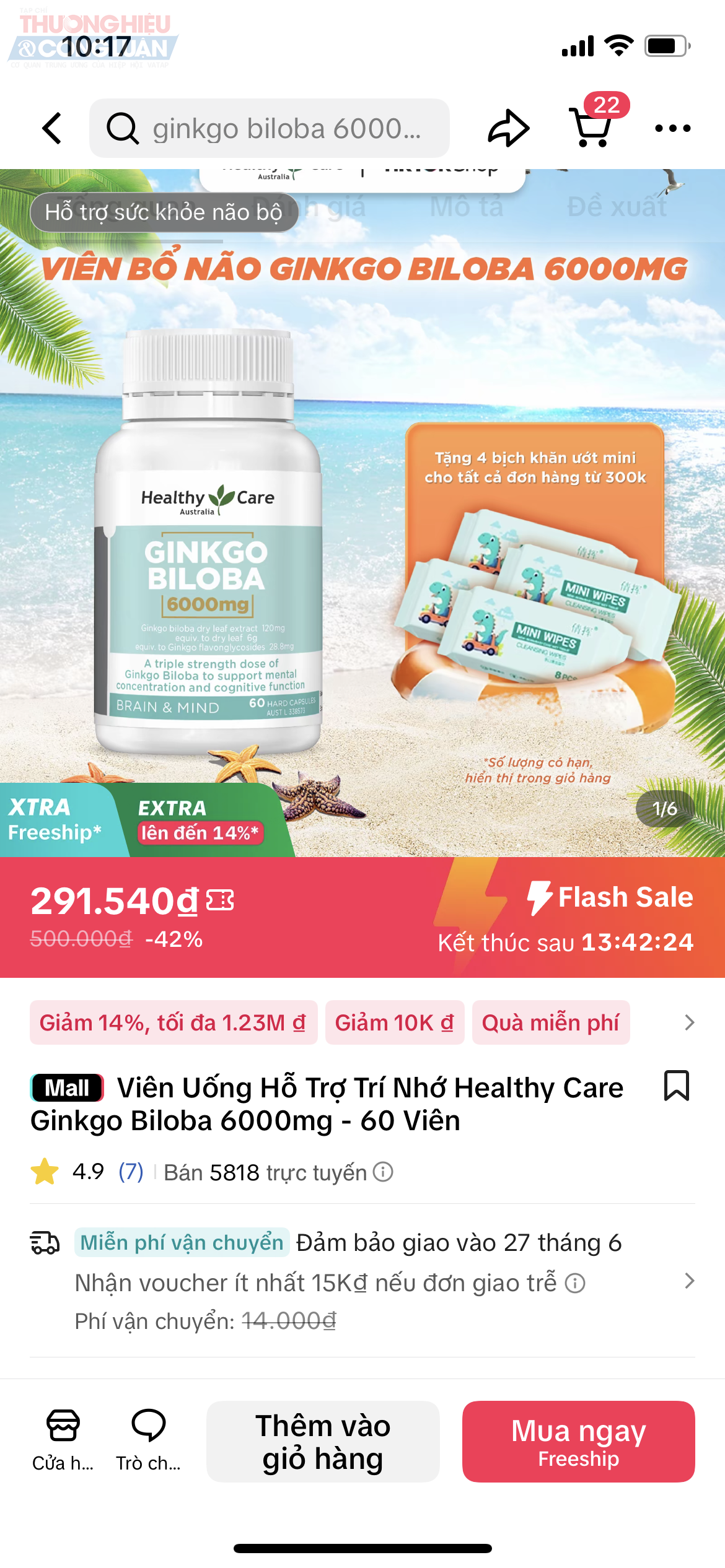 Viên uống bổ não được giới thiệu xuất xử từ Úc những giá chưa tới 300.000 nghìn đồng/sản phẩm