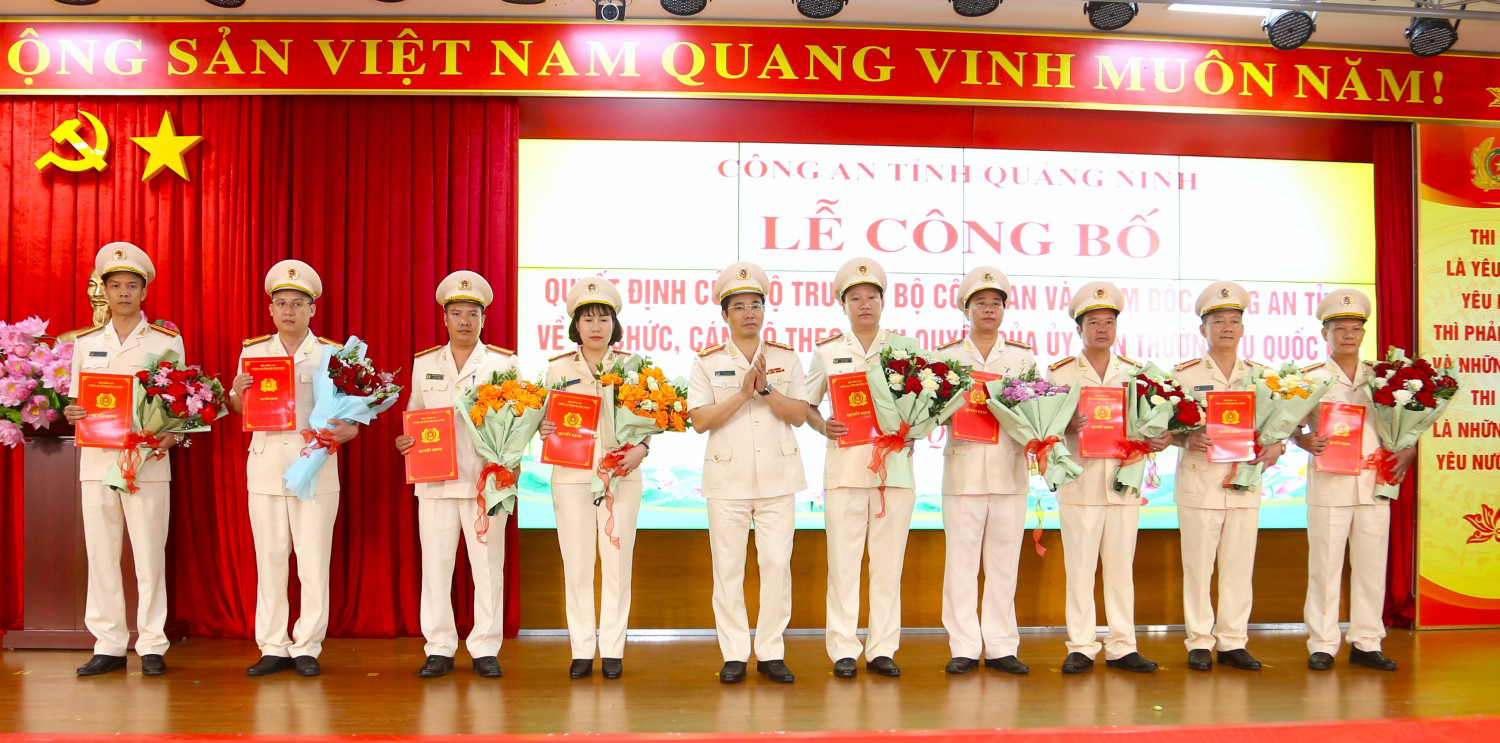 Công an Quảng Ninh điều động, bố trí trưởng và phó trưởng công an cấp xã