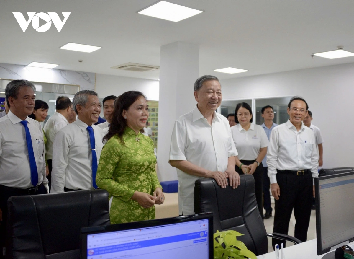 Tổng Bí thư Tô Lâm khảo sát tại phường Xuân Hoà 3