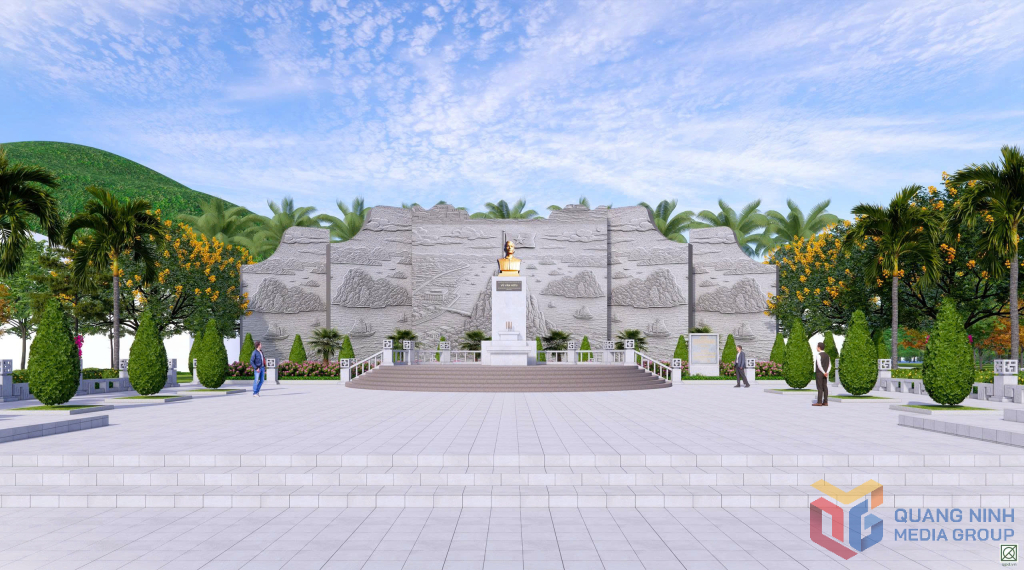 Dự án sẽ xây mới phù điêu sau tượng đài bằng bê tông cốt thép kết hợp đá xanh nguyên khối.