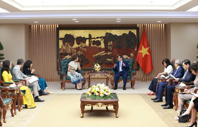 Thủ tướng bày tỏ mong muốn UNESCO tiếp tục là người bạn đồng hành về văn hóa và thúc đẩy những giá trị cốt lõi của dân tộc Việt Nam ra thế giới - Ảnh: VGP/Nhật Bắc Thủ tướng bày tỏ mong muốn UNESCO tiếp tục là người bạn đồng hành về văn hóa và thúc đẩy những giá trị cốt lõi của dân tộc Việt Nam ra thế giới - Ảnh: VGP/Nhật Bắc