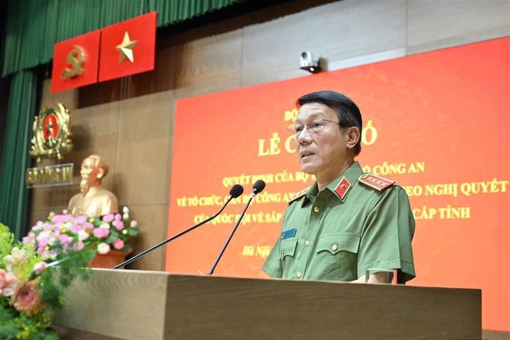 Đại tướng Lương Tam Quang phát biểu tại buổi lễ (Ảnh: Bộ Công an)