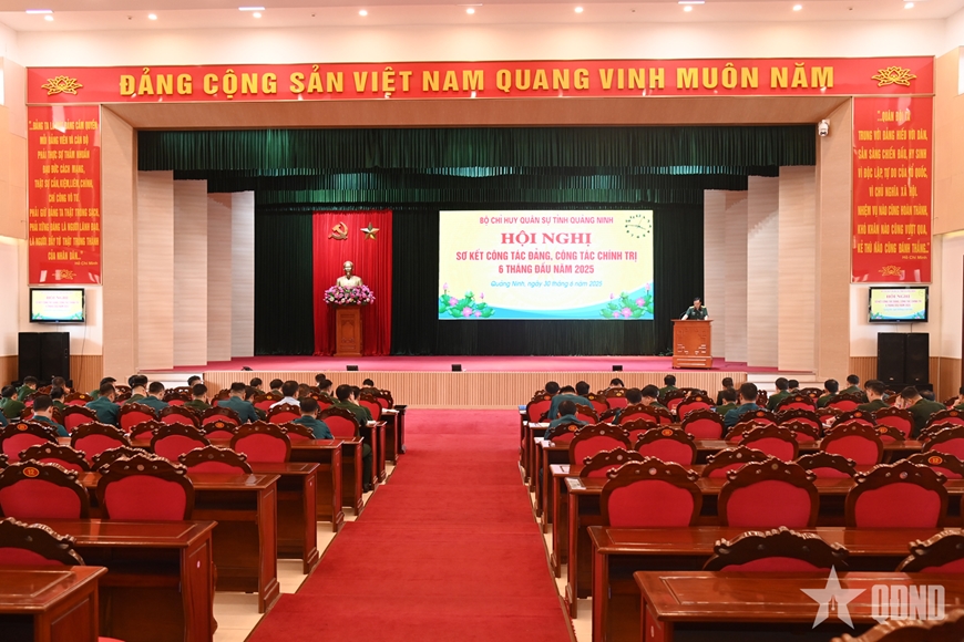 Bộ CHQS tỉnh Quảng Ninh: Sơ kết công tác Đảng, công tác chính trị 6 tháng đầu năm 2025