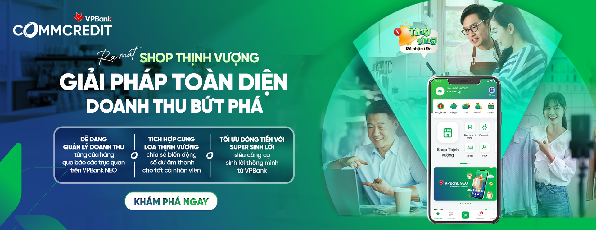 VPBank ra mắt Shop Thịnh Vượng, giải pháp quản trị tài chính chuyên biệt cho hộ kinh doanh