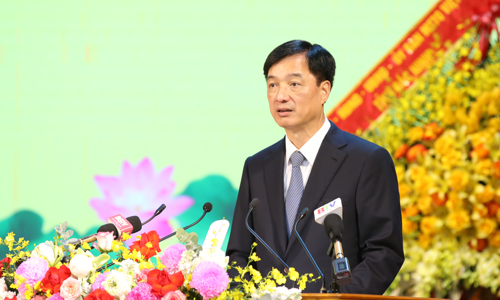 Đồng chí Nguyễn Duy Ngọc phát biểu chỉ đạo.