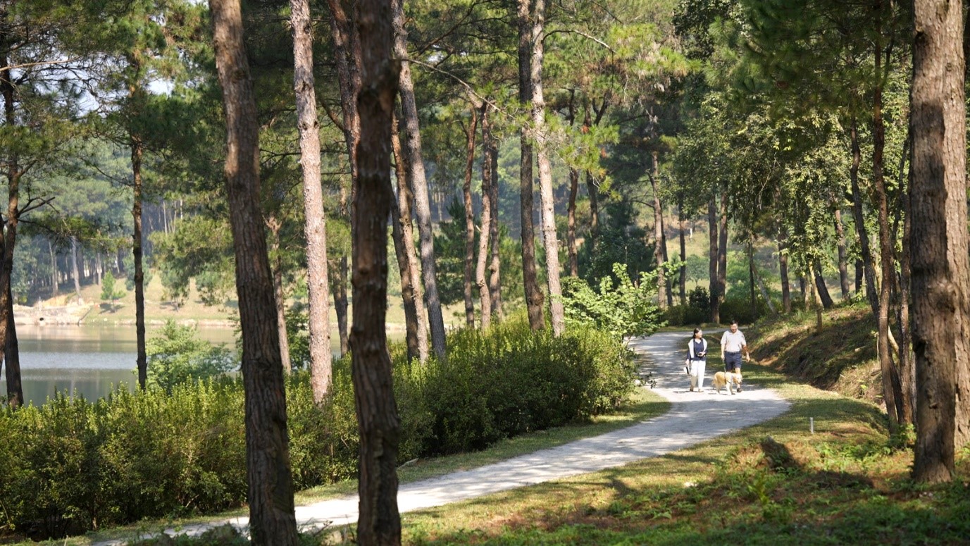 “Sống khỏe” giờ đây là một lối sống toàn diện, gắn liền với môi trường sống lành mạnh, thói quen tốt và sự hỗ trợ y tế sát sao. Ảnh chụp tại Thanh Xuan Valley.