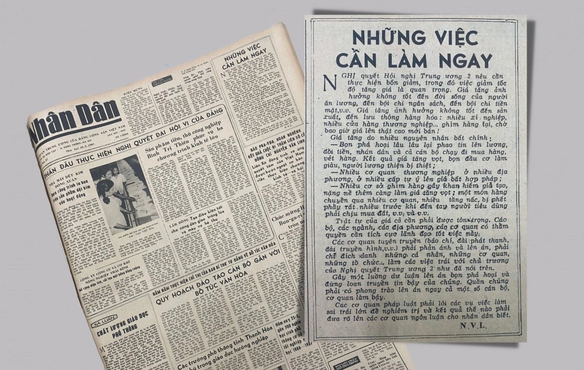 Một trong số những bài viết của nhà báo N.V.L trên báo Nhân dân. Ảnh: Báo Nhân dân