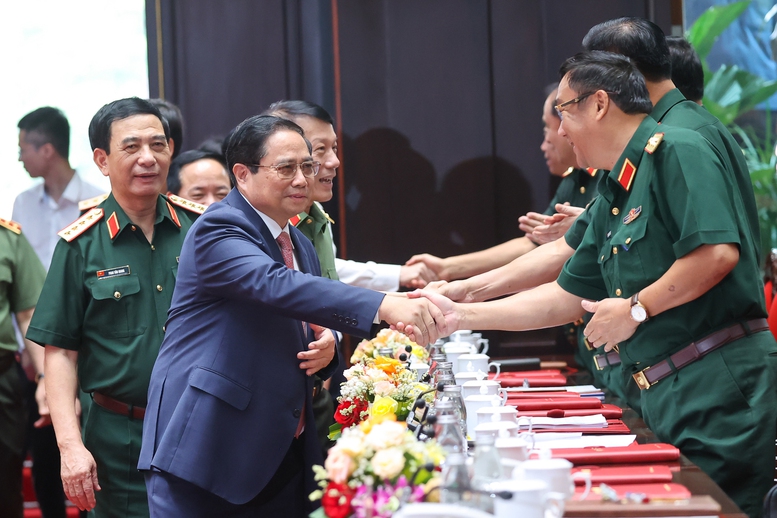 Thủ tướng Phạm Minh Chính dự Hội nghị Quân chính toàn quân - Ảnh: VGP/Nhật Bắc Thủ tướng Phạm Minh Chính dự Hội nghị Quân chính toàn quân - Ảnh: VGP/Nhật Bắc