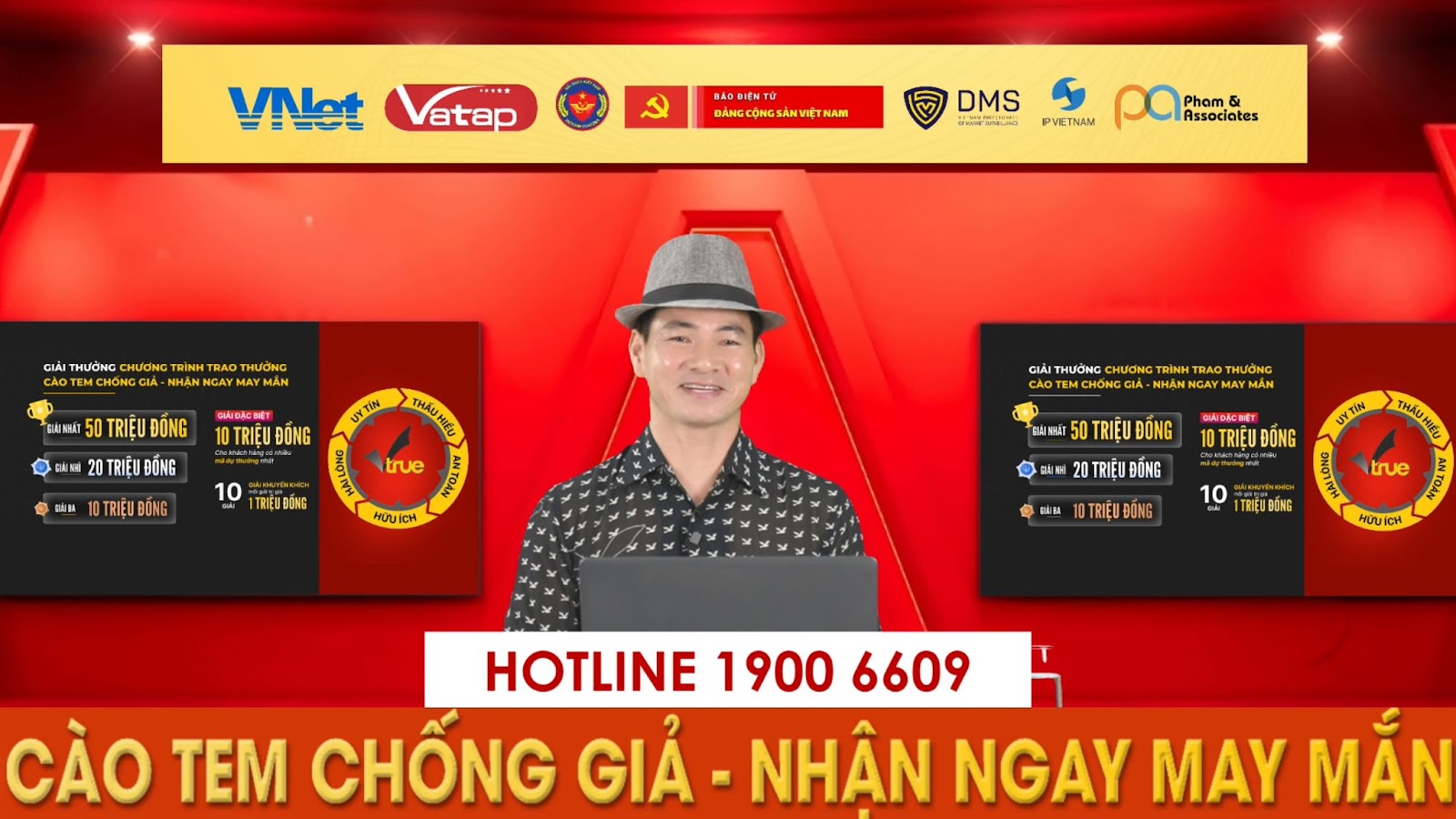 NSND Xuân Bắc dẫn chương trình trao thưởng “Cào tem chống giả - Nhận ngay may mắn”