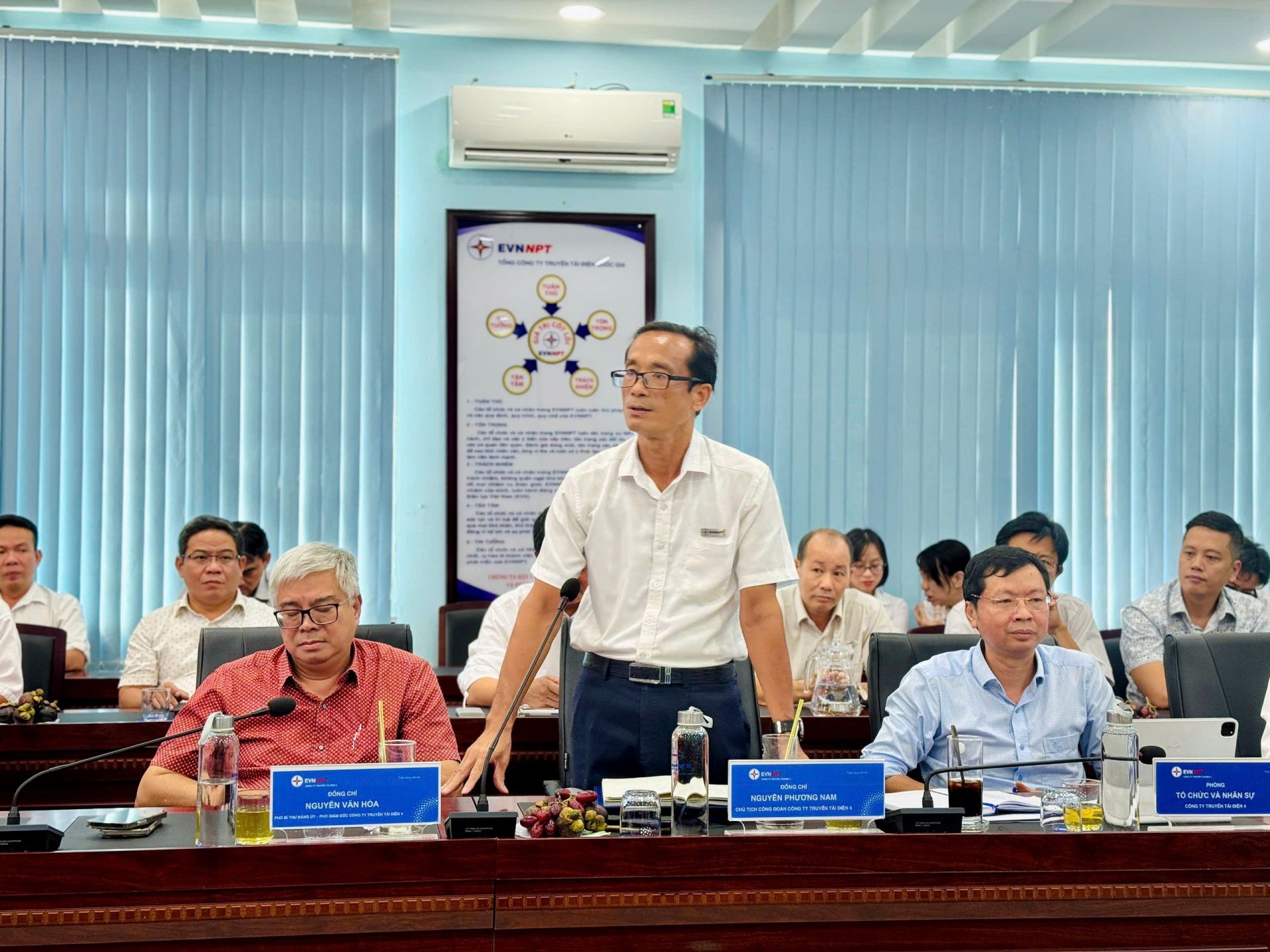 Đồng chí Nguyễn Phương Nam – Ủy viên Ban Chấp hành Đảng bộ, Chủ tịch Công đoàn PTC4 phát biểu tại buổi làm việc