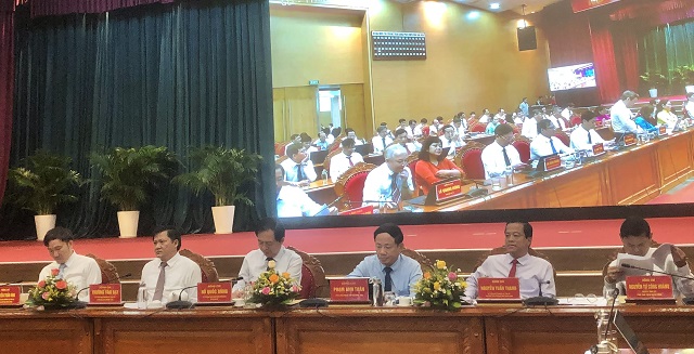 Bàn chủ toạ Hội nghị. Ảnh: Viết Hiền