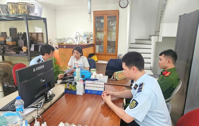 Hộ kinh doanh Đ.T.H đã bị xử phạt 42,5 triệu đồng về 2 hành vi. Ảnh: Quản lý thị trường Thanh Hóa