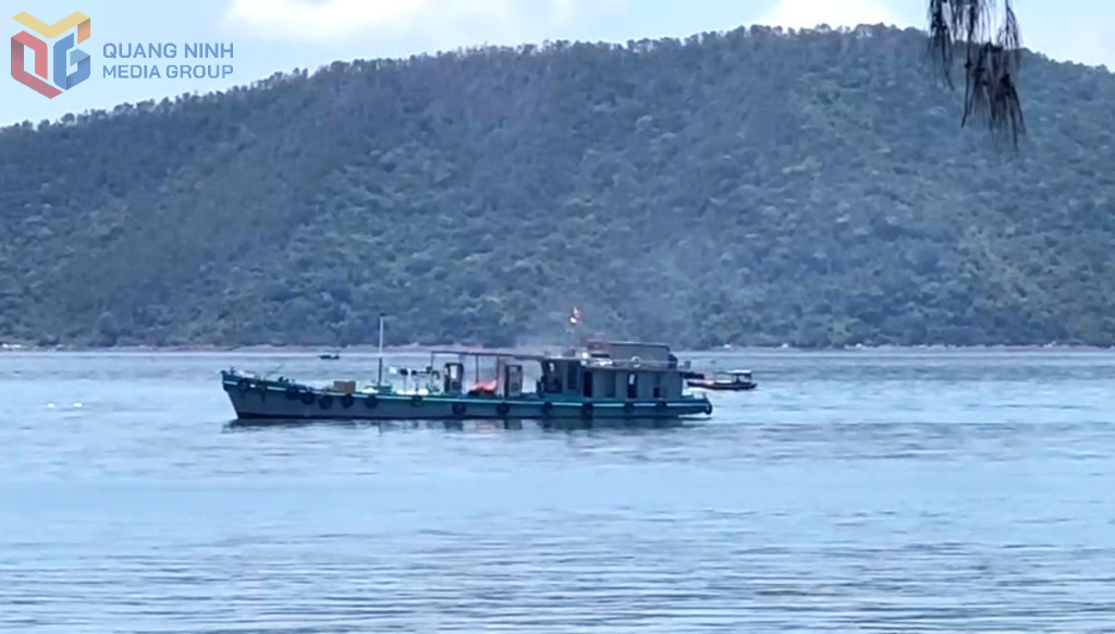 Cháy tàu bán xăng dầu tại vùng biển Móng Cái, 3 thuyền viên bị bỏng nhẹ